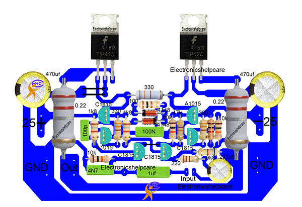 DIY amplifier circuit 100W