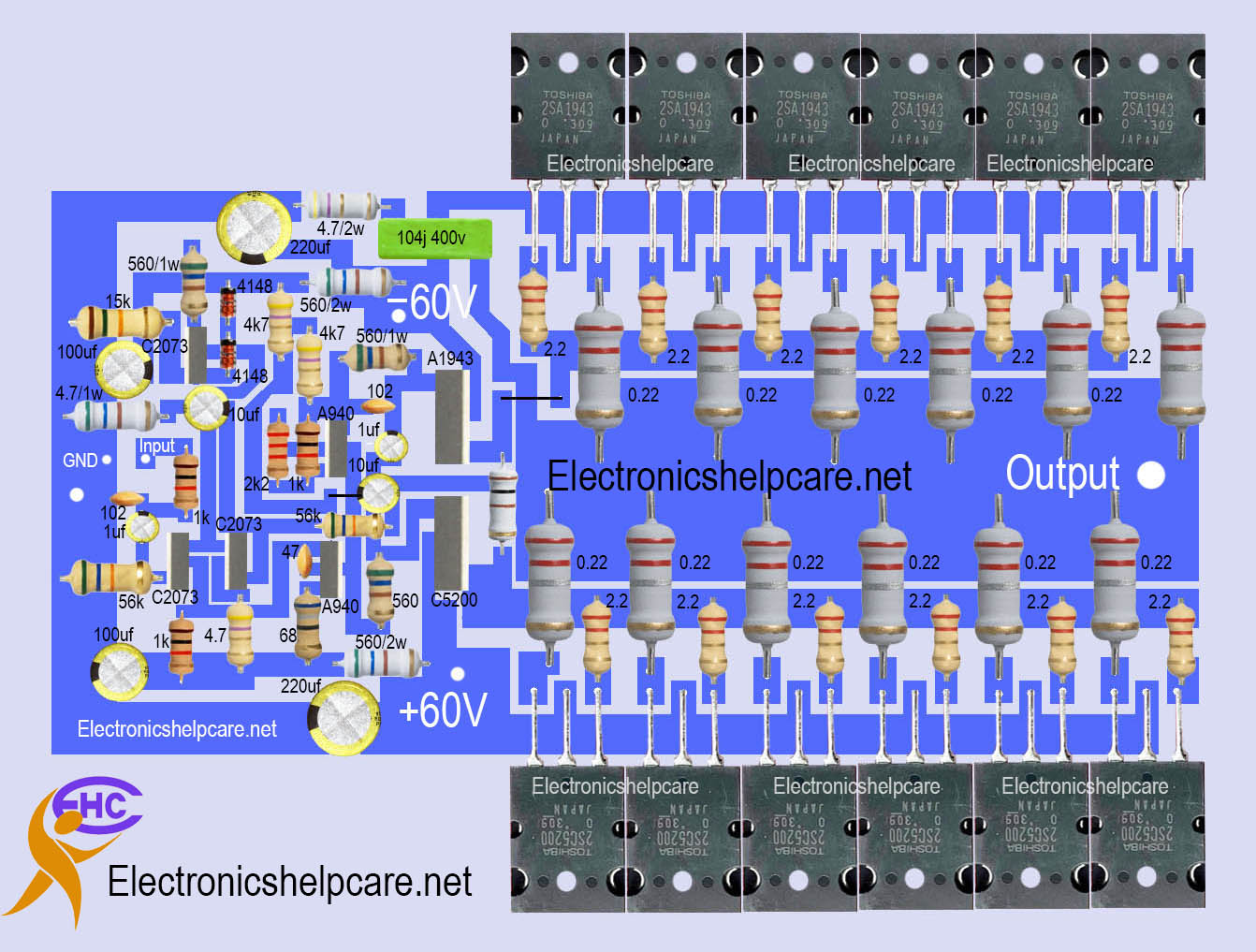 Amplifier circuit 1000 watts