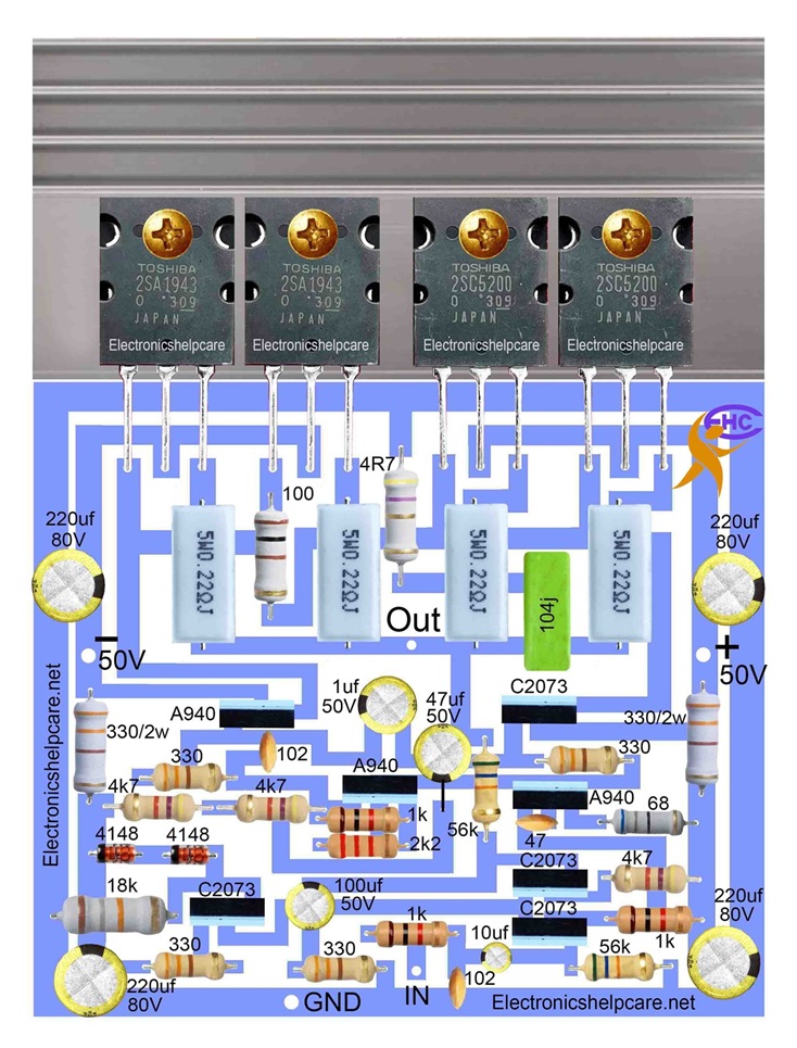 Amplifier circuit 200 watts