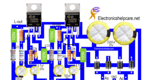 Amplifier diagram using tda2030 .