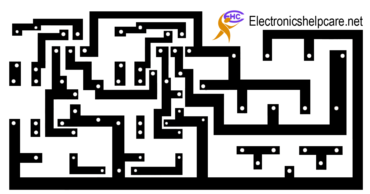 Amplifier diagram using tda2030 .