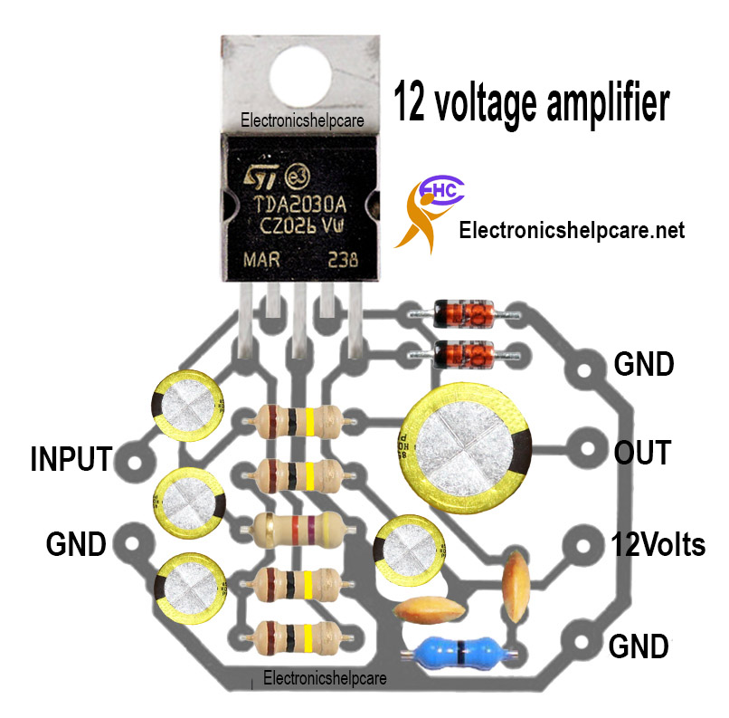 DIY 12 voltage amplifier circuit