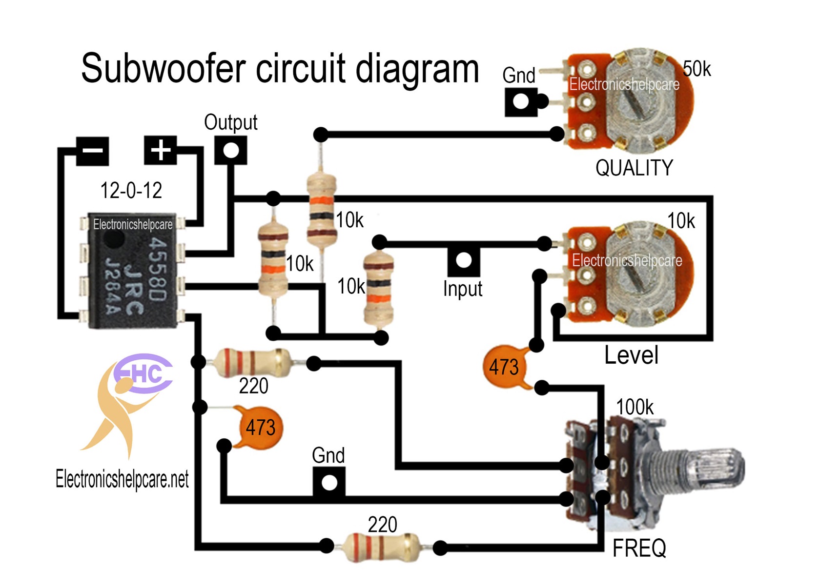 Subwoofer circuit diagram lowpass