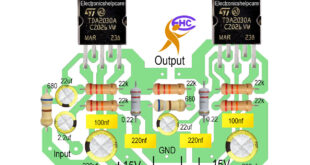 amplifier circuit diagram using tda2030