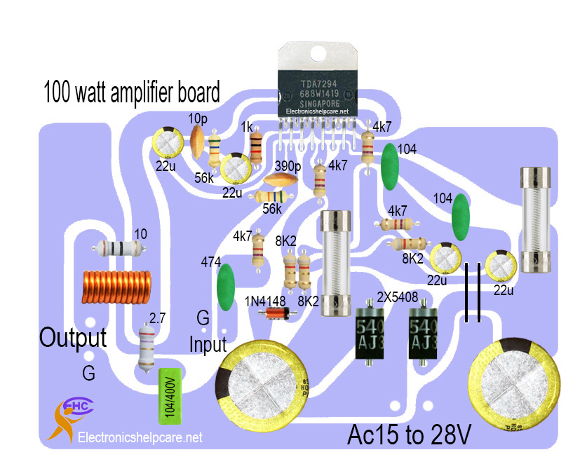 100 watt amplifier board