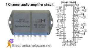 4 Channel audio amplifier circuit