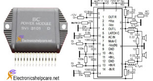 Amplifier circuit diagram using SVI3101