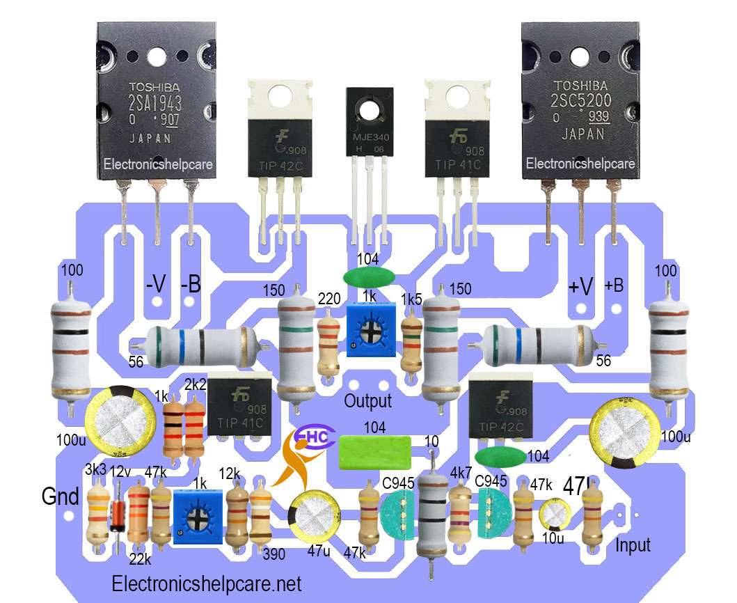 DIY transistor amplifier driver circuit
