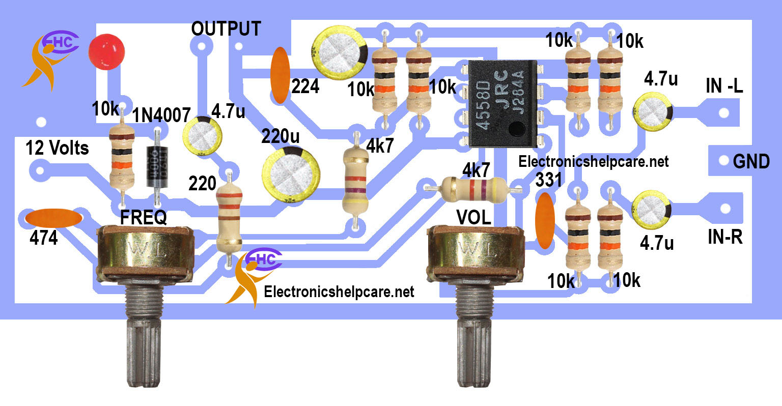 low pass filter for subwoofer amplifier