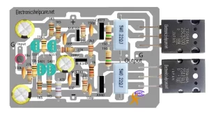 DIY amplifier circuit diagram using transistors..