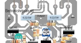 100 watts amplifier circuit diagram using transistors