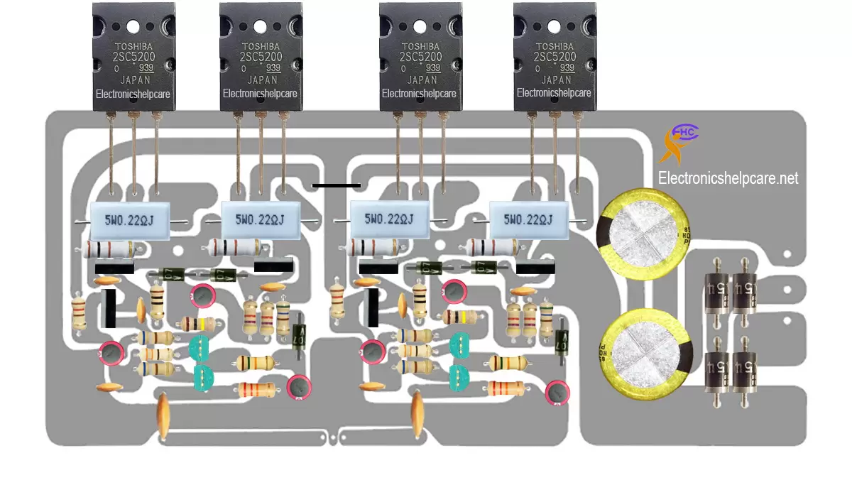 DIY stereo audio amplifier circuit diagram - Electronics Help Care