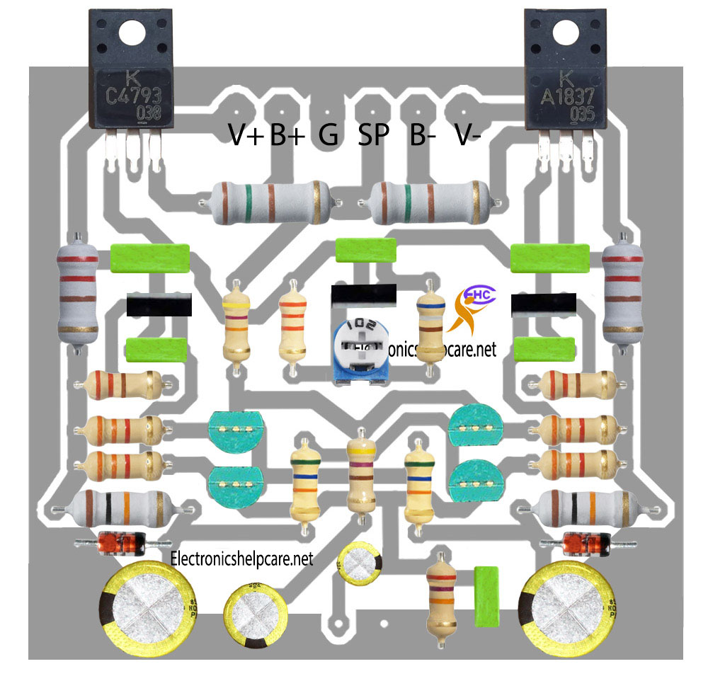 Amplifier driver circuit board - Electronics Help Care